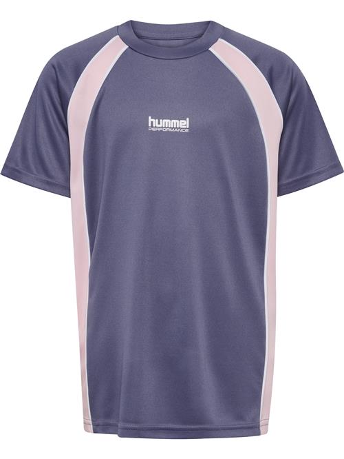 Hummel Funktionsskjorte  mørkelilla / lyserød / hvid