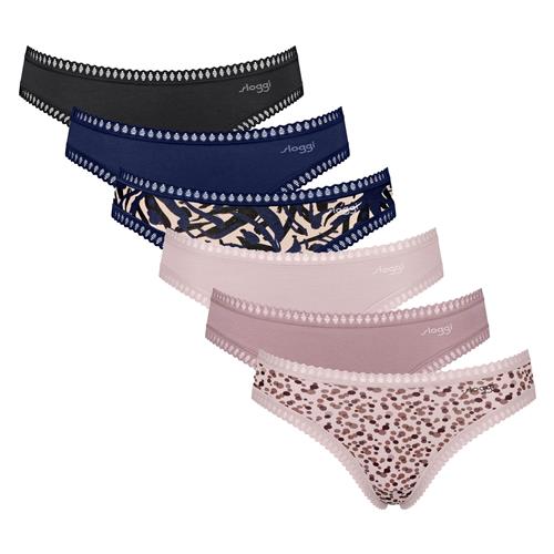 SLOGGI Slip  beige / blå / brun / lyserød