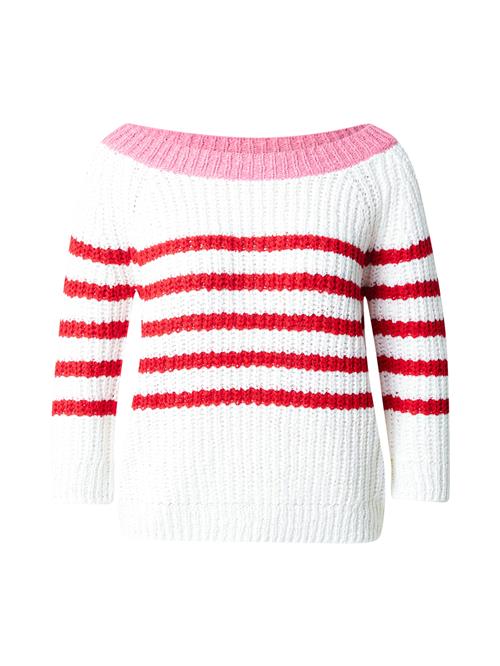 OUI Pullover  lyserød / rød / hvid