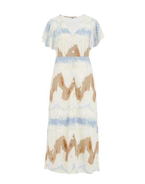 WE Fashion Blusekjole  blå / brun / hvid