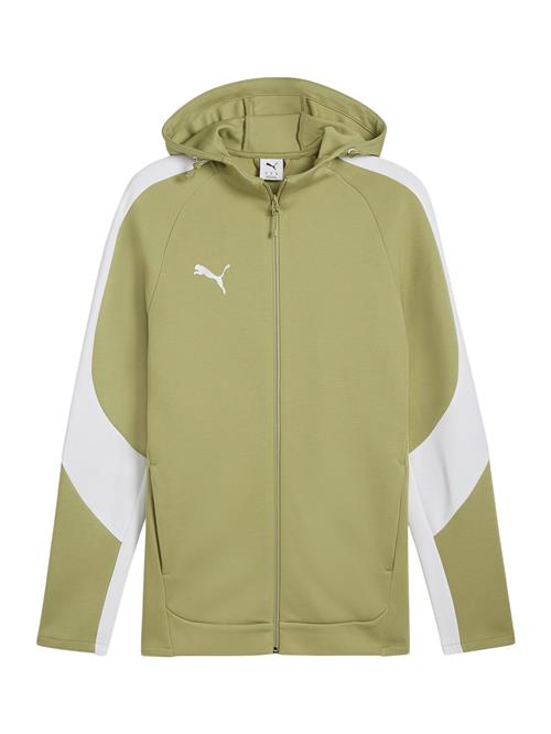 PUMA Sportssweatjakke 'teamEVOSTRIPE'  kiwi / hvid