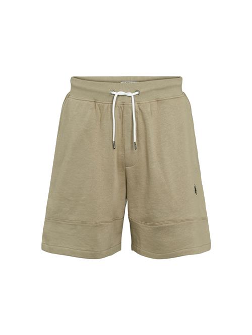 U.S. POLO ASSN. Bukser 'UMCARSTEN'  beige / mørkegrøn