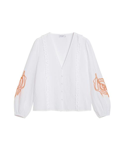 Desigual Bluse  orange / hvid