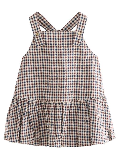 Next Kjole  beige / blå / carminrød