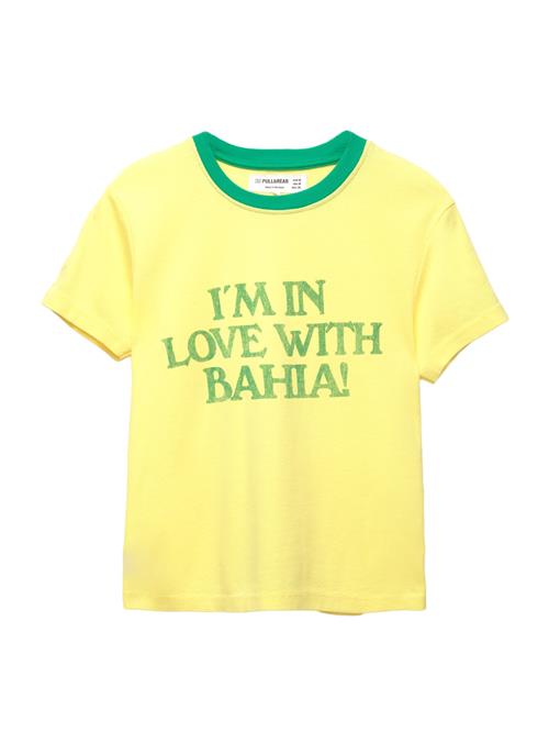 Pull&Bear Shirts 'BRASIL'  gul / græsgrøn