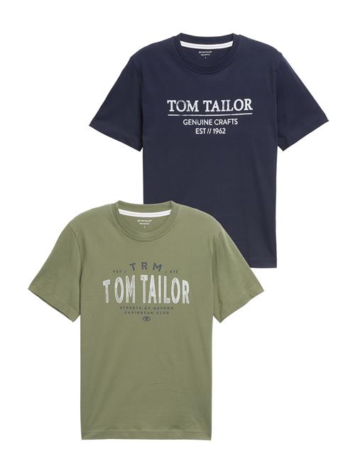 TOM TAILOR Bluser & t-shirts  marin / khaki / offwhite