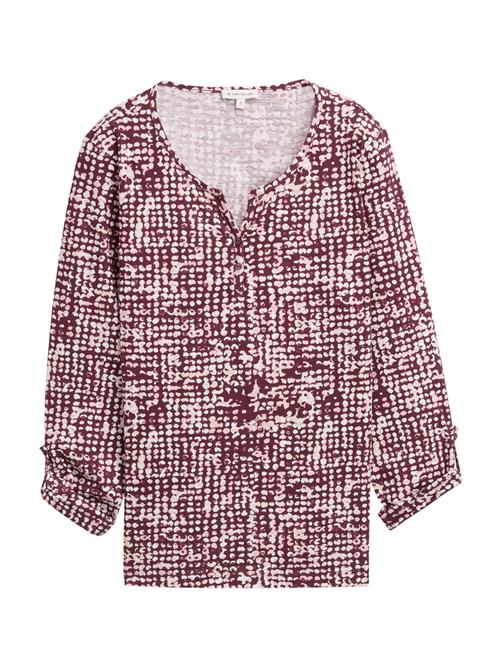 TOM TAILOR Shirts  lysebeige / mørkerød / hvid