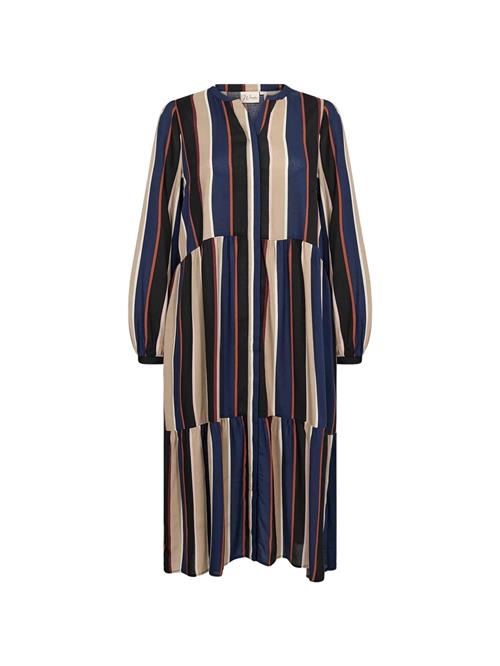 Wasabi Concept Blusekjole 'Josephine'  beige / mørkeblå / hummer / sort