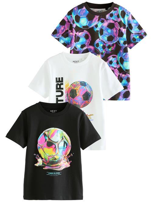 Next Shirts  neonblå / neonpink / sort / hvid