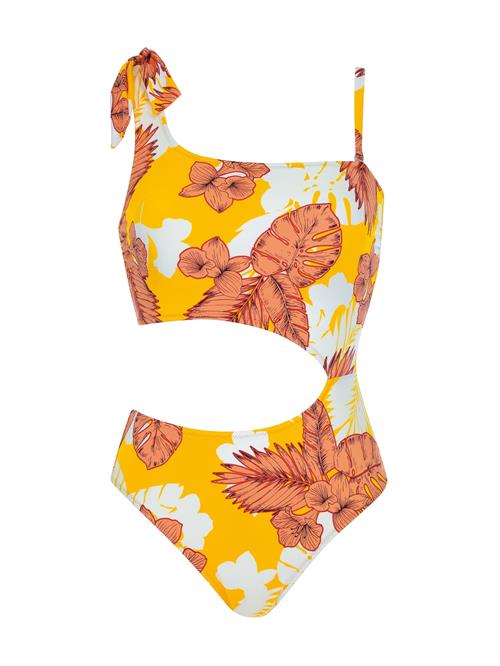 OLYMPIA Badedragt  gul / pink / gammelrosa / hvid