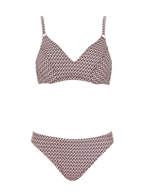 OLYMPIA Bikini  beige / vinrød / hvid