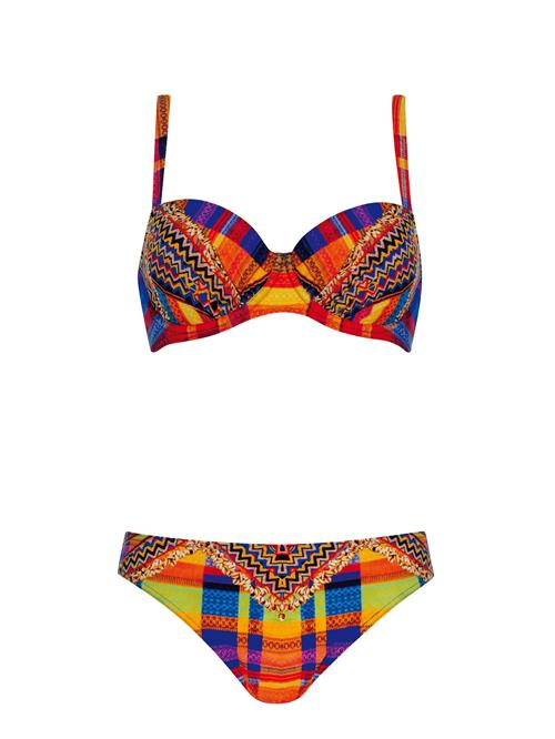 SUNFLAIR Bikini  blå / navy / mørkegul / mørkeorange