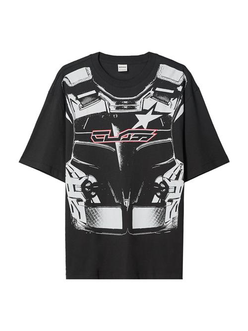 Bershka Bluser & t-shirts  lysegrå / rød / sort