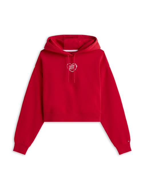 Tommy Jeans Sweatshirt 'HEART'  rød / hvid