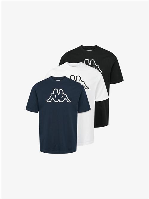 KAPPA Bluser & t-shirts 'KMLogo Cromen'  navy / sort / hvid