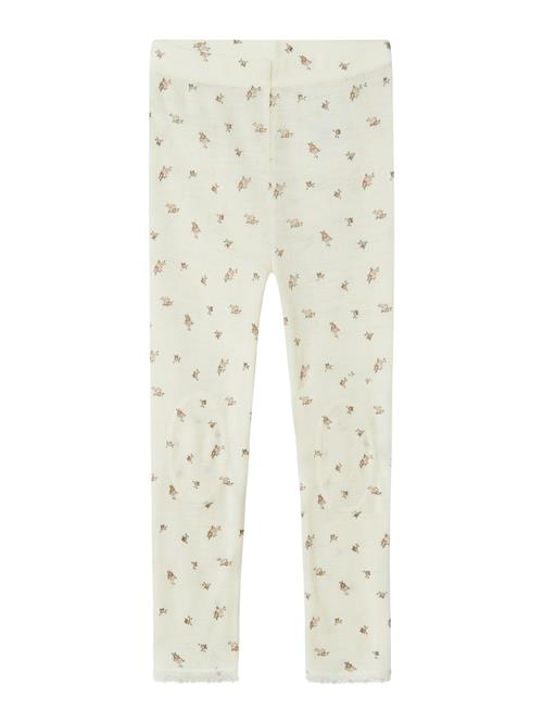 NAME IT Leggings 'NMFWang'  beige / oliven / hvid