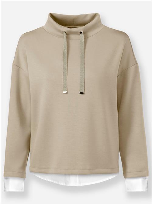 heine Sweatshirt  lysebrun / hvid