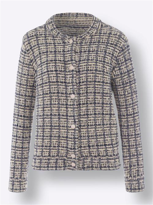 heine Cardigan  mørkeblå / lysebrun