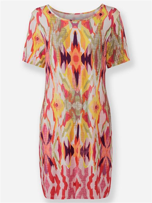 heine Kjole  gul / oliven / brombær / orange