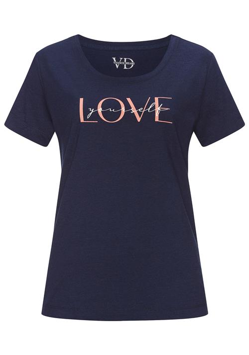 VIVANCE Shirts  mørkeblå / koral / hvid