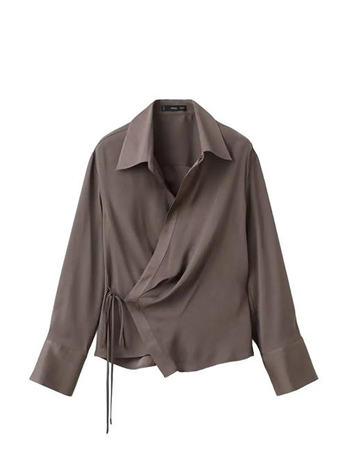 Mango | Cross-Over Satin Blouse | S