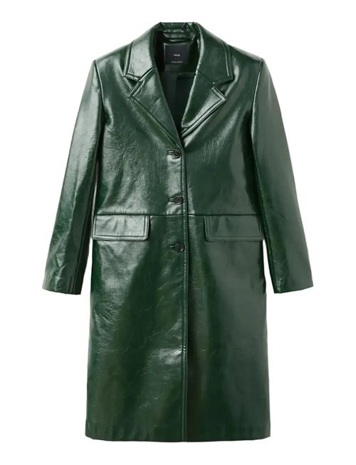 Mango | Long Faux-Leather Coat | S