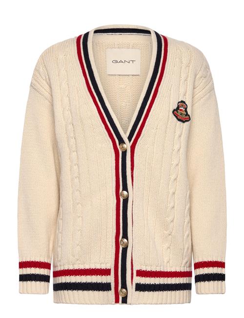 GANT | Gant Varsity Cable V-Neck Cardigan | L