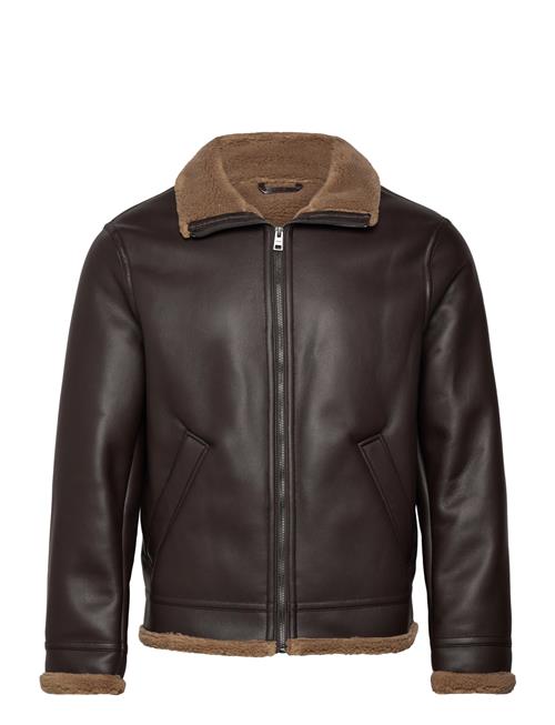 Mango | Faux-Leather Fleece Jacket | M