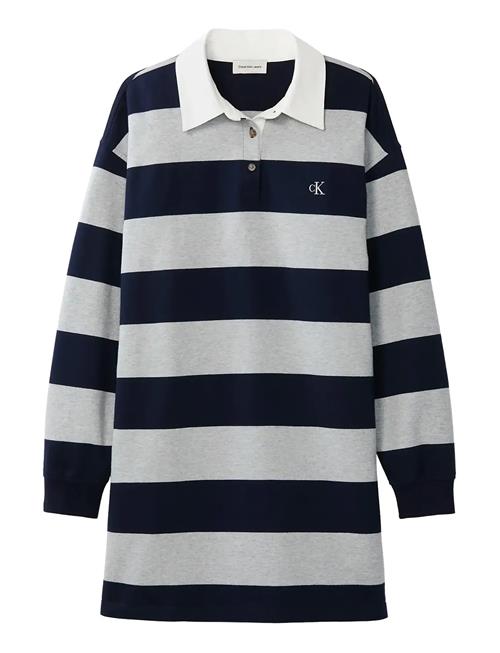 Calvin Klein Jeans | Ls Varsity Stripe Mini Polo Dres | L