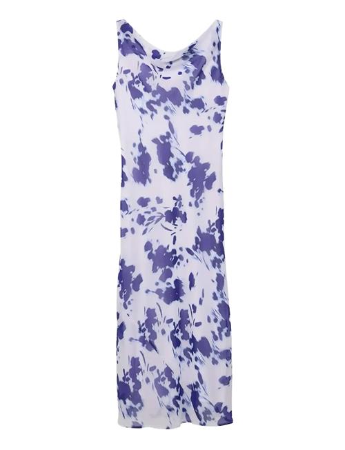 Calvin Klein | Printed Chiffon Sl Cowl Neck Max | M