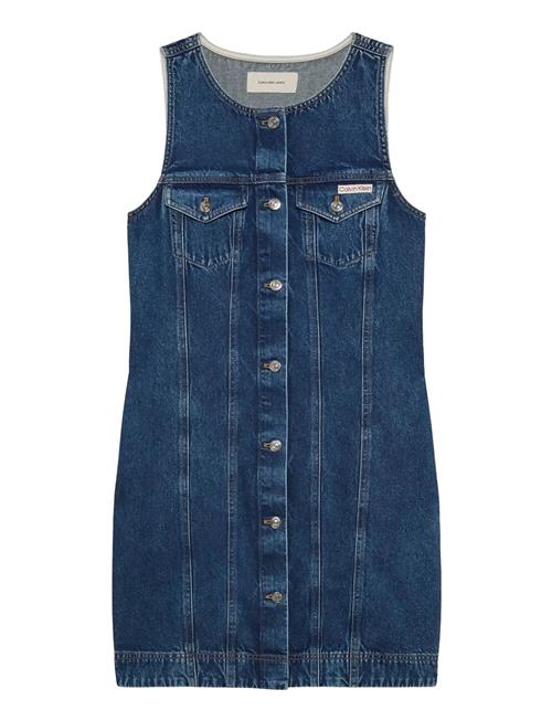 Calvin Klein Jeans | Whs Slvls Mini Trucker Dress Mad | L