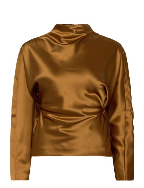Malina | Zora Barrel Sleeve Satin Blouse | 38