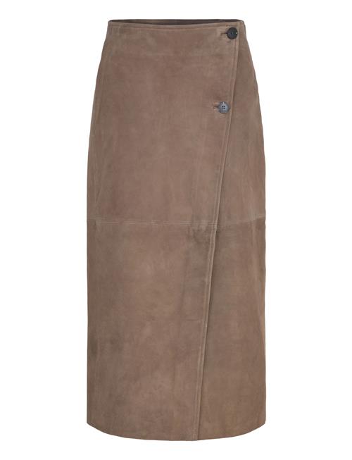 Selected | Slfjackie Hw Long Wrap Suede Skirt | 38