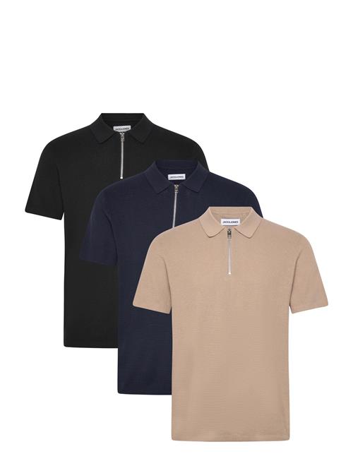 Jack & Jones | Jjmax Knit Zip Polo Ss 3Pk Mp | L