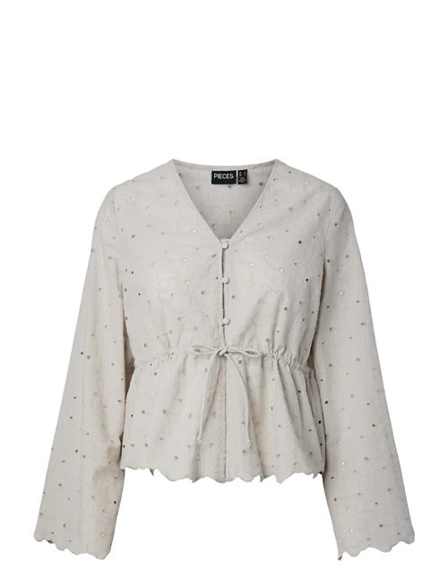 Pieces | Pcarmorine Ls Embroderi Top Wvn | S
