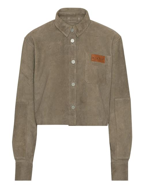 REMAIN Birger Christensen | Suede Cropped Shirt | 36