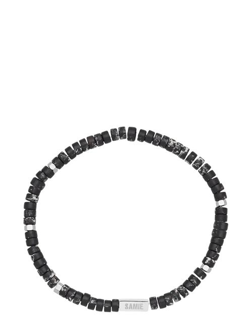 Samie | Evolution - Slim Bracelet With Black Beads | 17