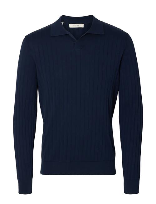 Selected | Slhtorino Ls Knit Open Stitch Polo | M