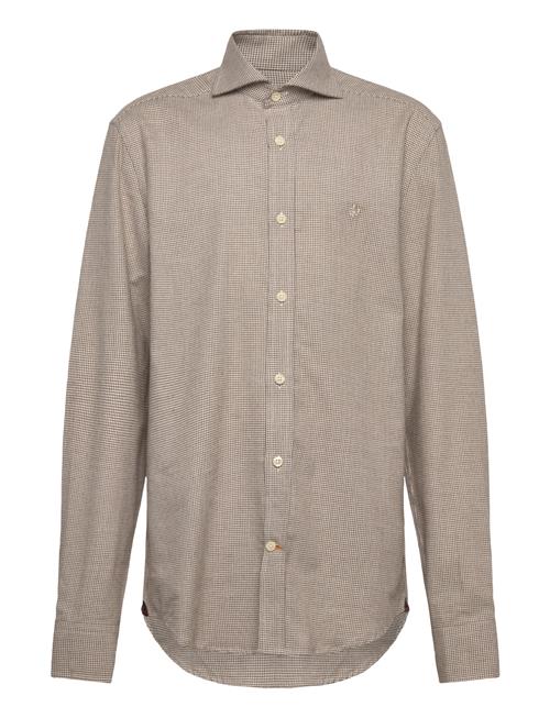 Morris | Soft Twill Dogtooth Shirt-Slim Fit | XS