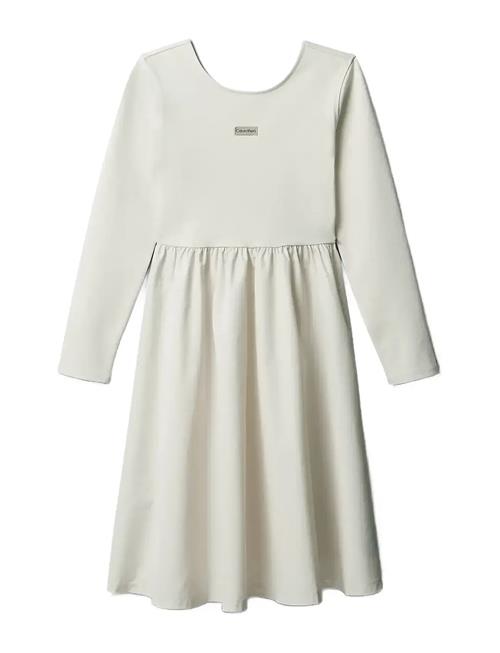 Calvin Klein | Mix Media Fit Flare L/S Dress | 152