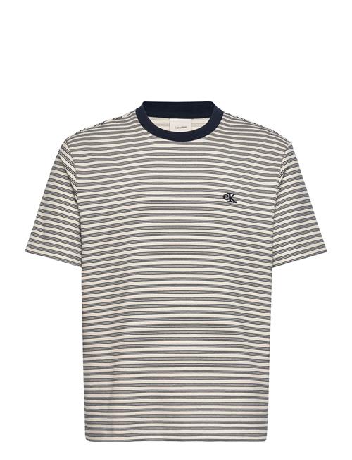 Calvin Klein | Ss Striped Ottoman Tee | L