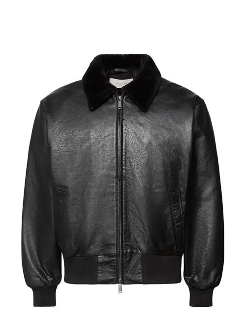 Calvin Klein | Ls Leather Bomber W/ Shearling C | L