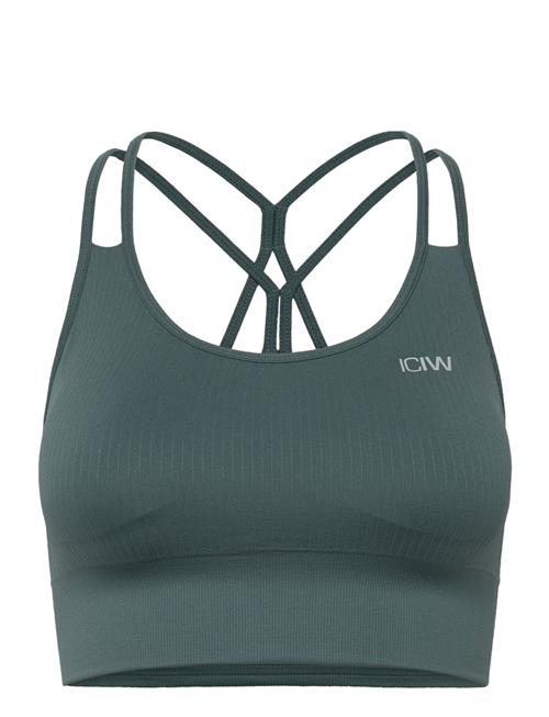 ICANIWILL | Ribbed Define Seamless Sports Bra Jungle Green | L