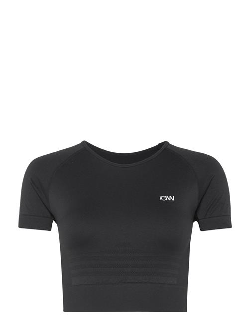 ICANIWILL | Define Seamless Cropped T-Shirt Black Wmn | M