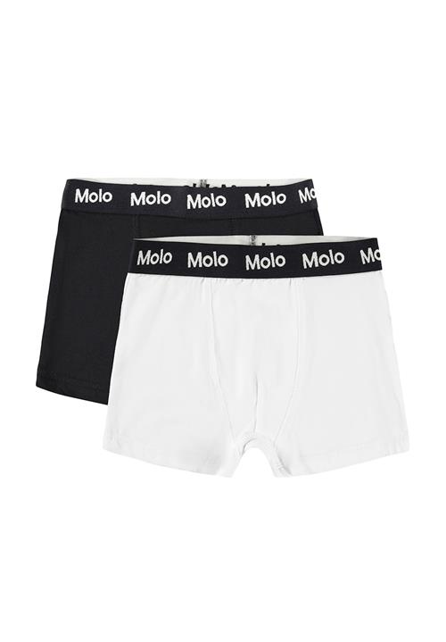 Molo 2-pak Justin Boxer Trusser Black/White Black White 98/104 cm  Sort  98/104 cm  mand