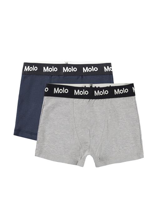 Molo 2-pak Justin Boxer Trusser Navy/Gray Navy Grey 134/140 cm  Blå  134/140 cm  mand