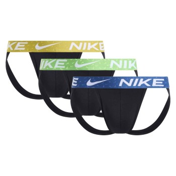 Nike 3P Dri-Fit Essential Micro Jockstrap Sort/Grøn polyester X-Large Herre