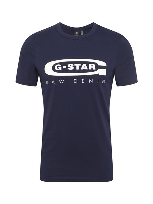 G-STAR Bluser & t-shirts 'Graphic 4'  mørkeblå / hvid