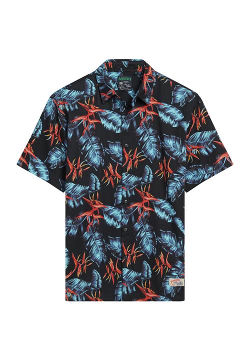 Superdry & Co Skjorte  turkis / dueblå / orangerød / sort