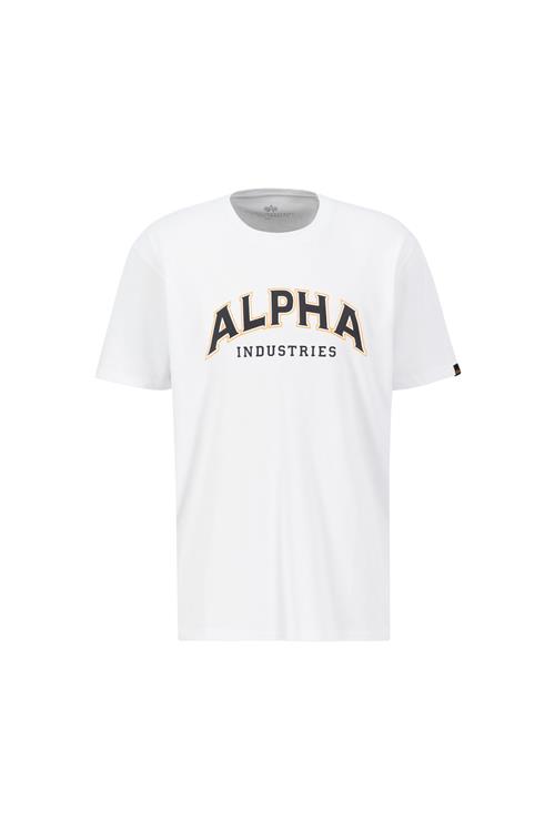 ALPHA INDUSTRIES Bluser & t-shirts 'College'  orange / sort / hvid